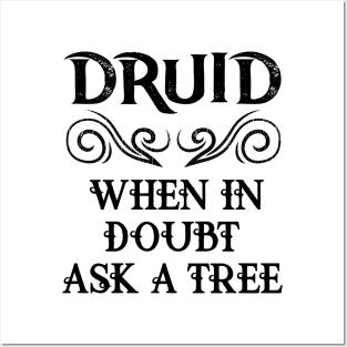 Druid Class Fantasy Druids Meme RPG Elf Saying Elven Quote Posters and Art